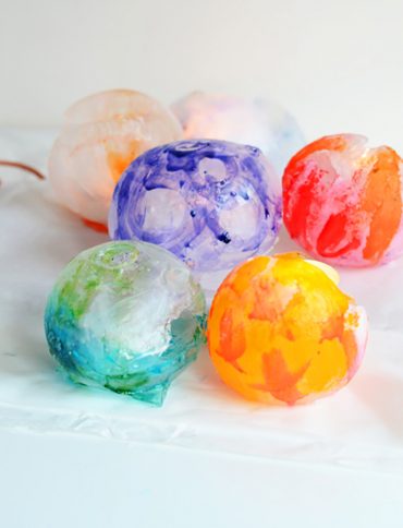 DIY Painted Ice Lanterns