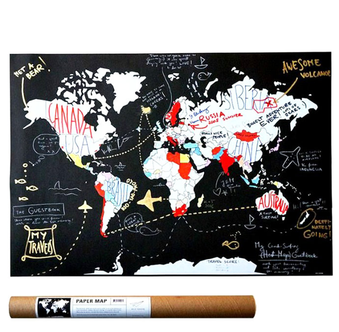 Love-This-Map-Poster-Covered-in-Travel-Plans,-Dreams-and-Memories