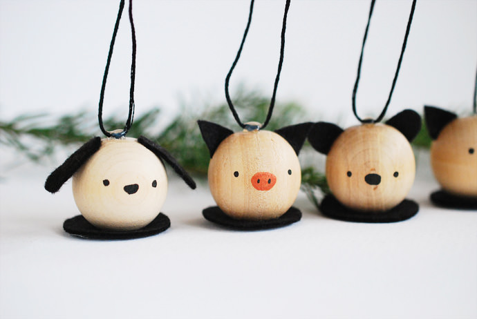 DIY Wooden Critter Ornaments