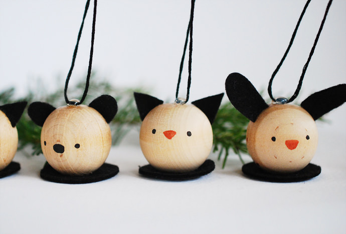 DIY Wooden Critter Ornaments