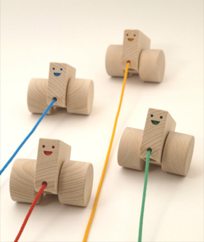 Handmade Pull-Along Toy Cars for Kids 
