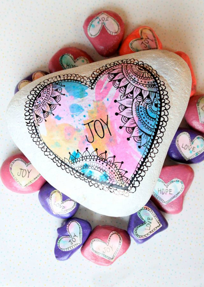 Easy Valentine's Day Rock Craft