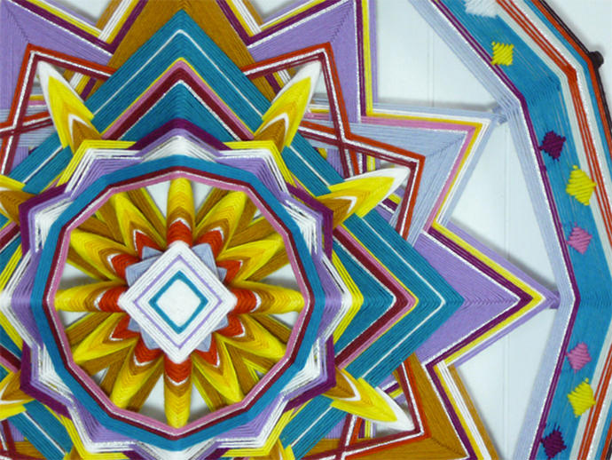 Colorful String God's Eyes Decorations