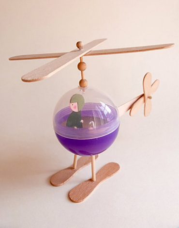 DIY Recycled Helicopter Toy for Kids