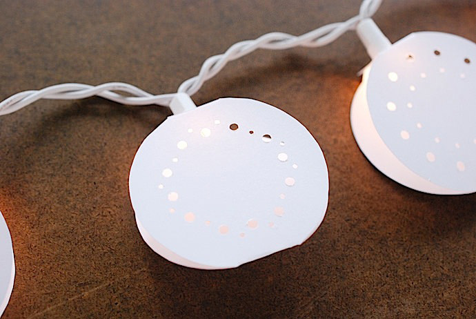 DIY Punched Fairy Hanging Lights