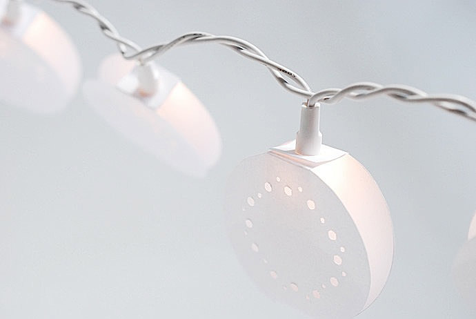 DIY Punched Fairy Hanging Lights