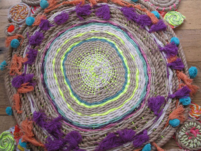 DIY woven circle art 