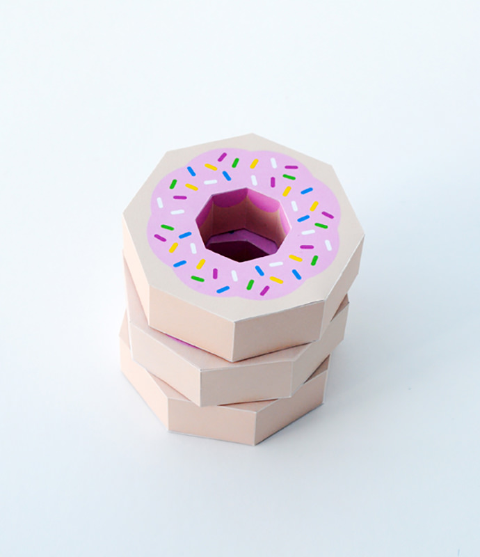 DIY Paper Donut Giftbox 