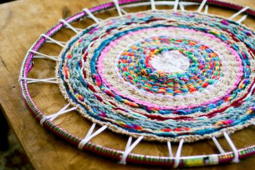 Woven Hula Hoop Rug