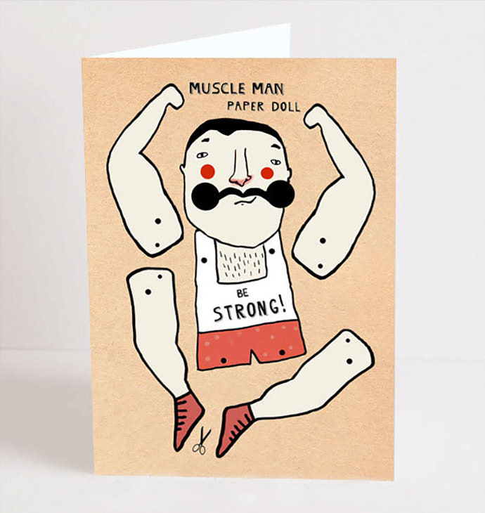 DIY Muscle Man Paper Doll