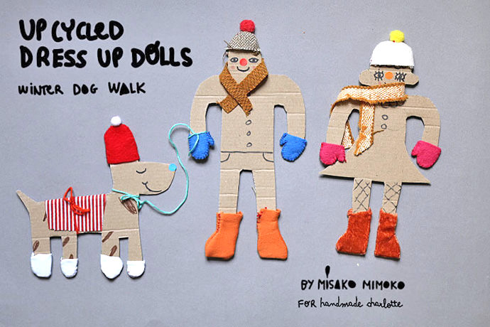 DIY Upcycled Cardboard Dress Up Dolls 