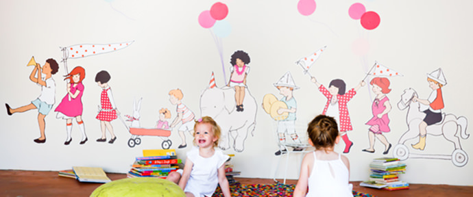 Whimsical Wall Stickers for Kids Room by Pop & Lolli 