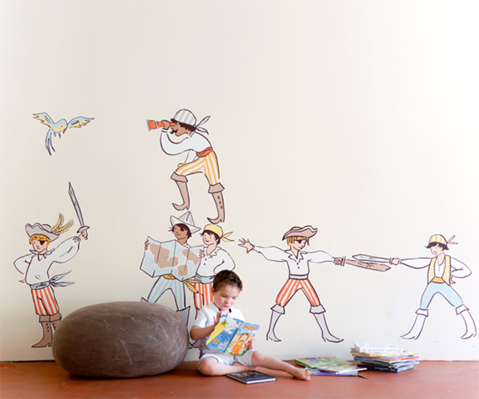 Easy Pirate Wall Stickers for Kids Room 