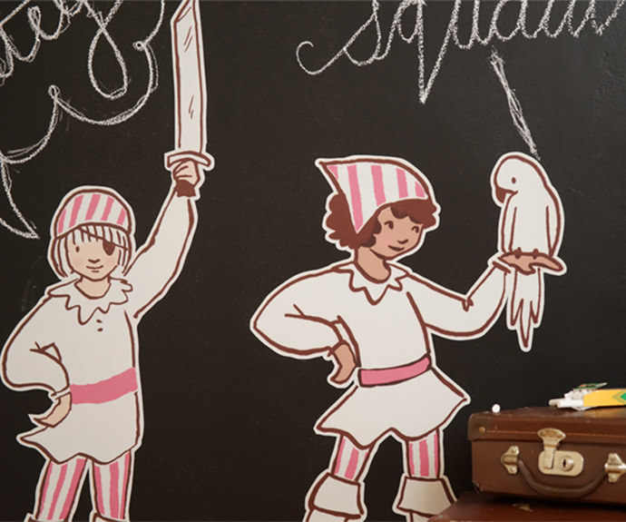 Easy Pirate Wall Stickers For Little Girl's Room 