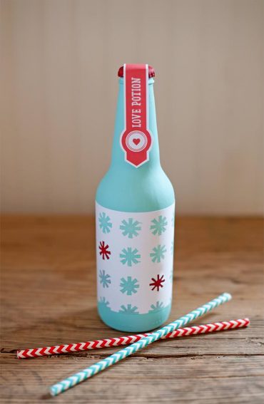 Design your own love potion with peel and stick stencils