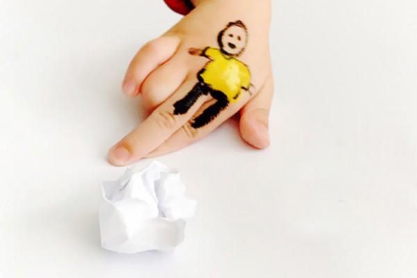 DIY Painted Soccer Player Hand Puppet