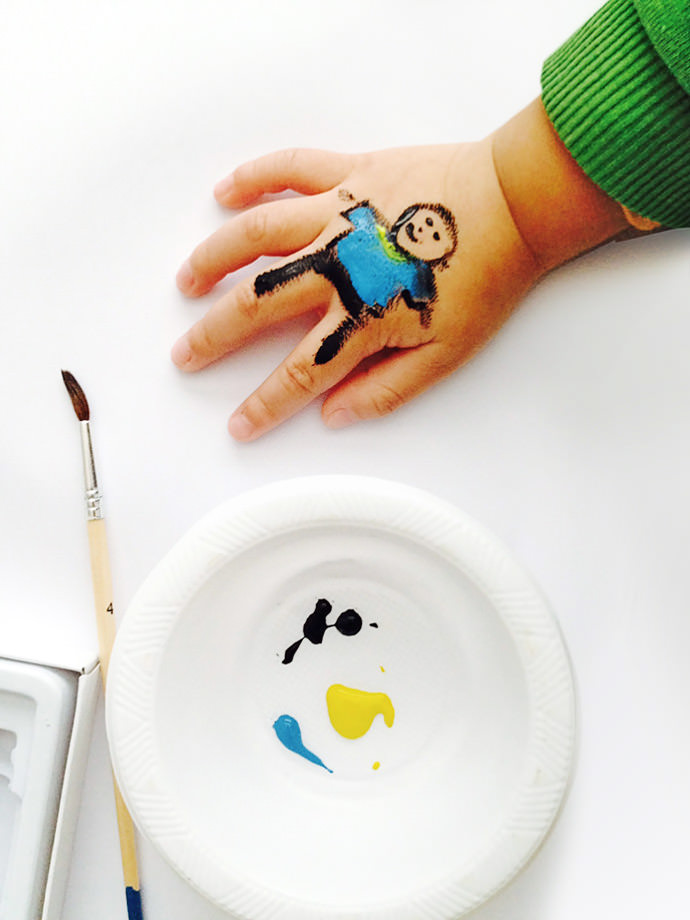 DIY Painted Soccer Player Hand Puppet