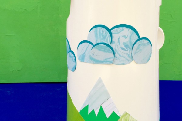 DIY Mountain Scene Diaper Pail Project