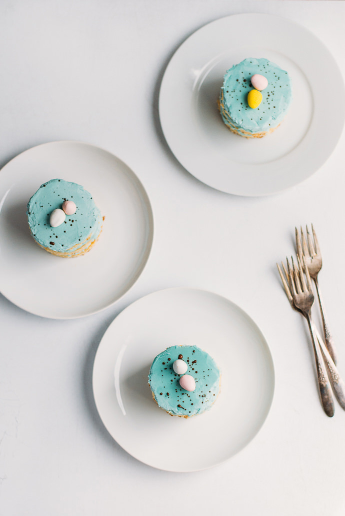 Robin's Egg Blue Mini Cakes