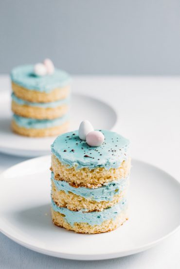 Robin's Egg Blue Mini Cakes