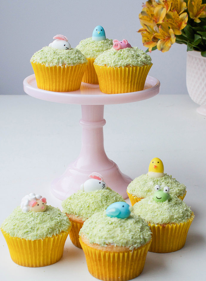 Jordan Almond and Jelly Bean Easter Cupcake Critters