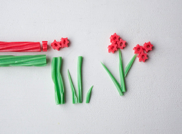 Twizzler Flower Cake Decorations