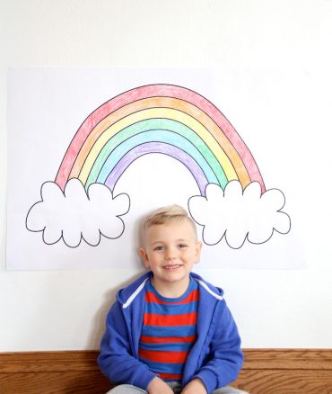 Print And Color Your Own Rainbow Poster