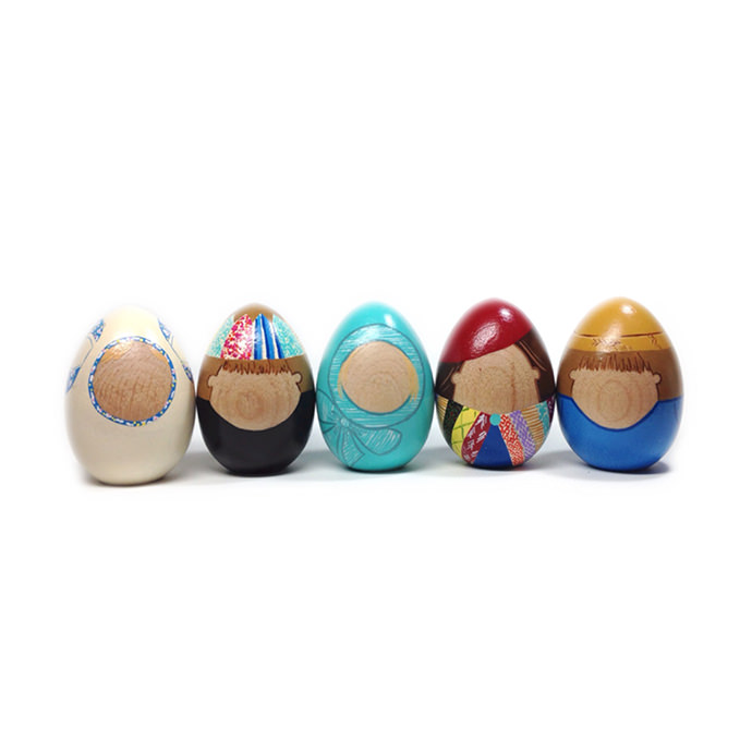 Custom Family Wooden Eggs