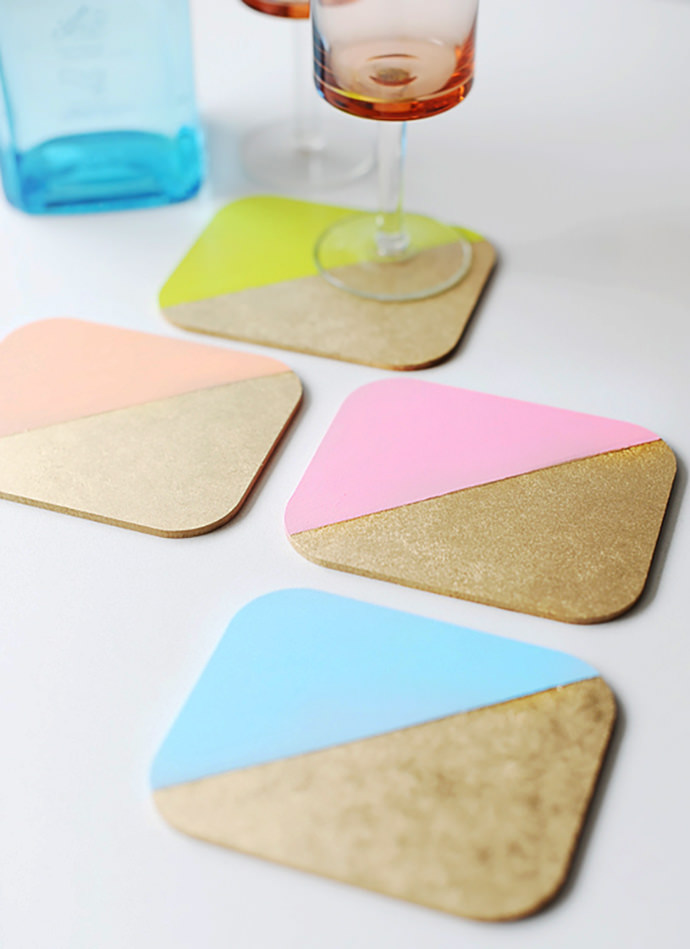 DIY Colorblock Coasters