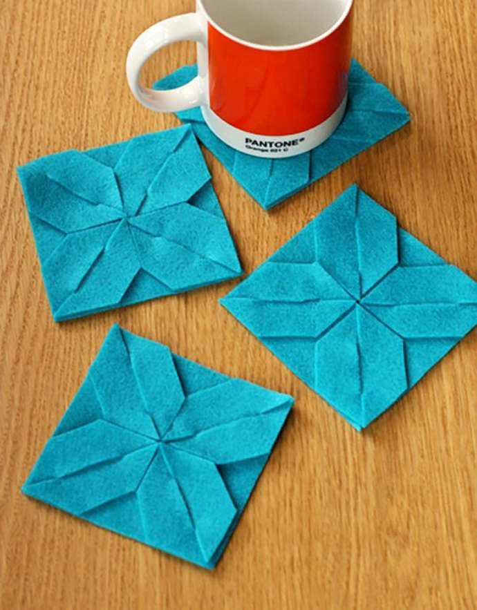 Easy DIY Modular Felt Coasters