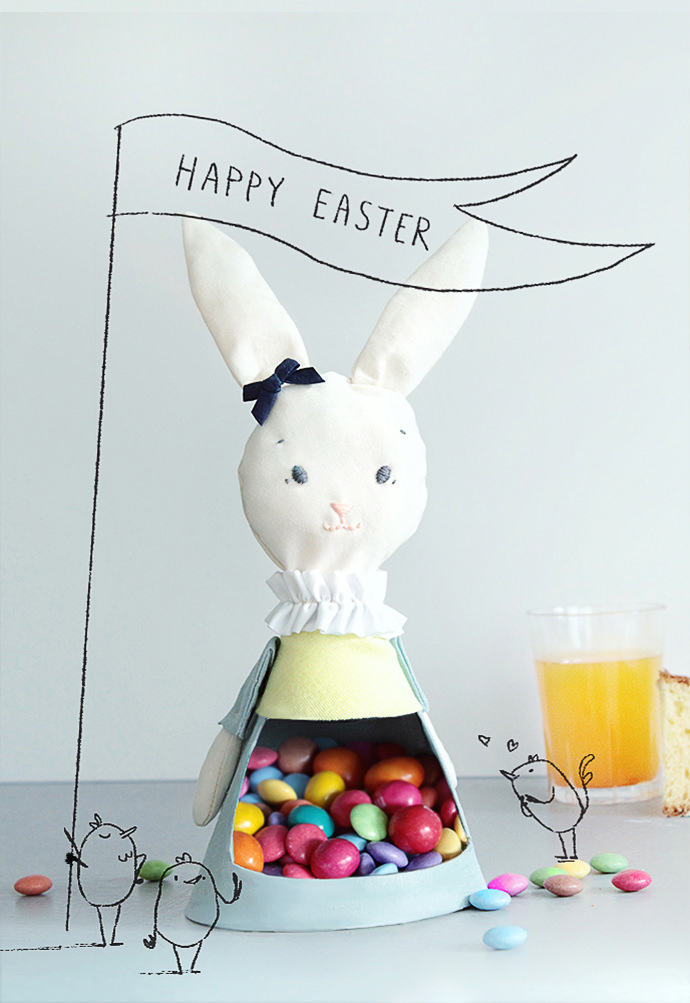 Easy-Sew Easter Bunny Candy Holder