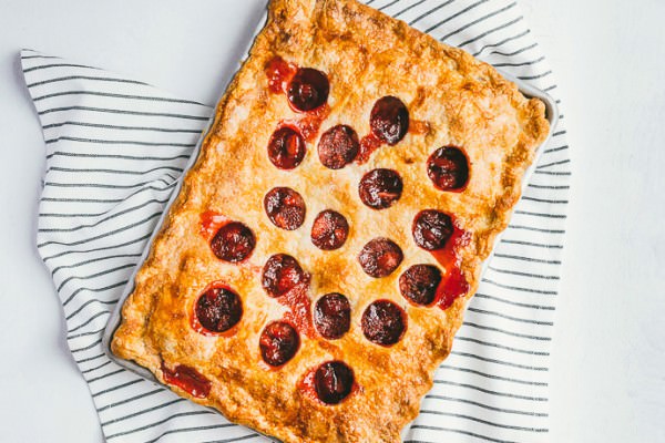 Polka Dot Strawberry Ginger Slab Pie
