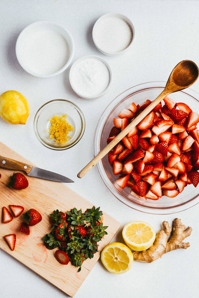 Polka Dot Strawberry Ginger Slab Pie Recipe 