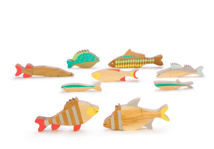 Wooden Magnetic Fish Puzzles 