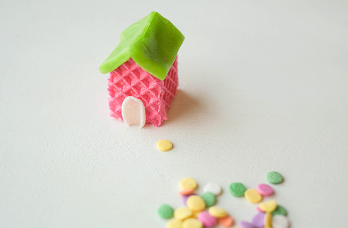 Wafer Cookie Fairy Houses