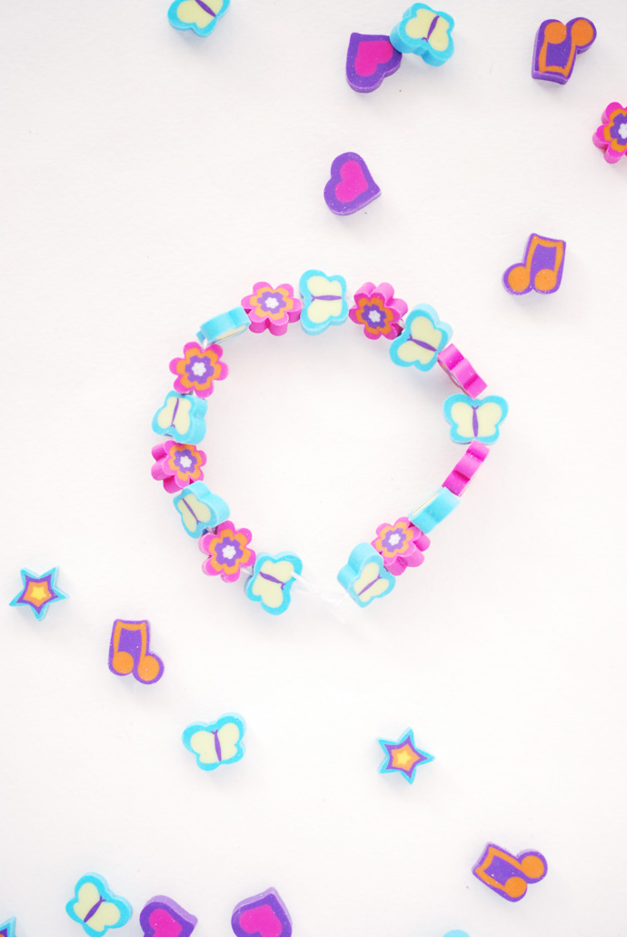 Easy DIY Eraser Bracelet