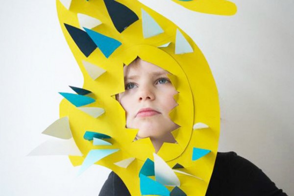 Seahorse paper mask for kids