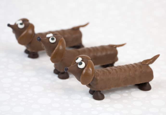 Easy Chocolate Party Pups Tutorial Made From Candy Bars