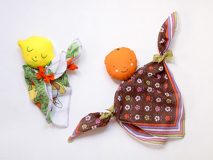 DIY Fabric Handkerchief Dolls for Kids