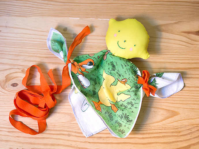 DIY Fabric Handkerchief Dolls for Kids