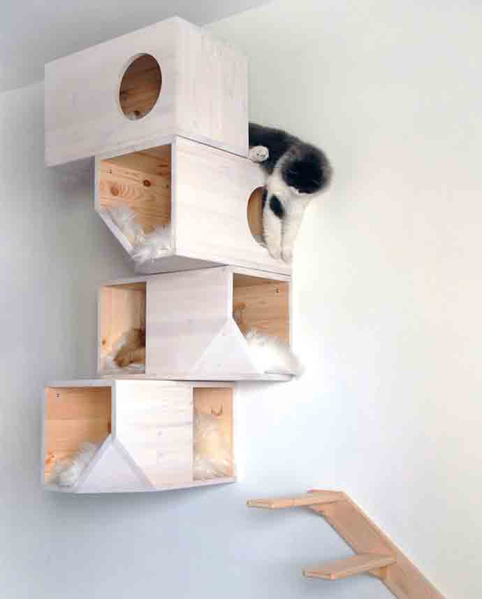 DIY Wooden Cat Tower