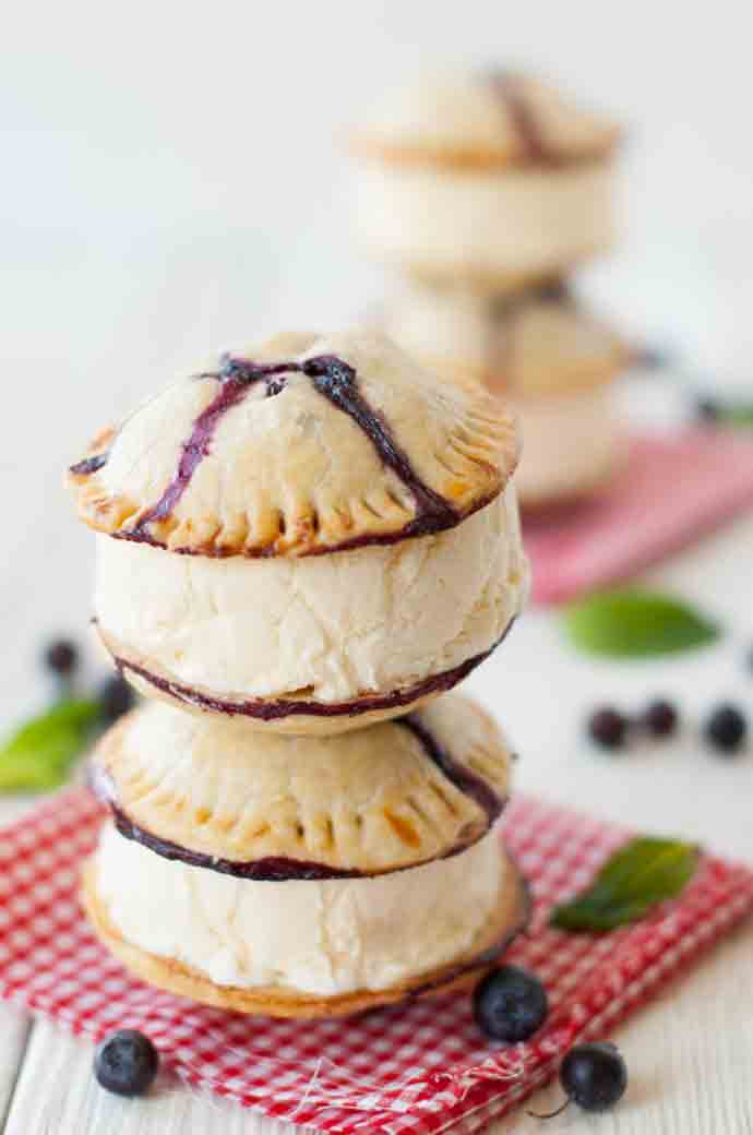 Blueberry Pie Ice Cream Sandwiches Recipe
