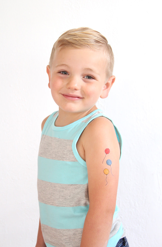 Temporary Balloon Tattoos for Kids 