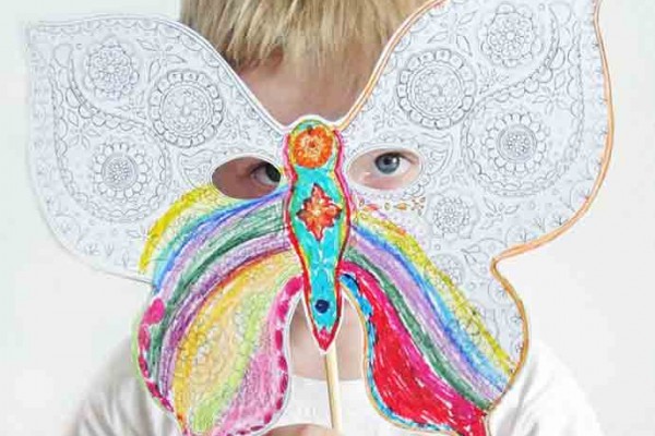 DIY Butterfly Paper Printable Mask for Kids