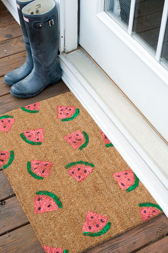 DIY Watermelon Welcome Mat 