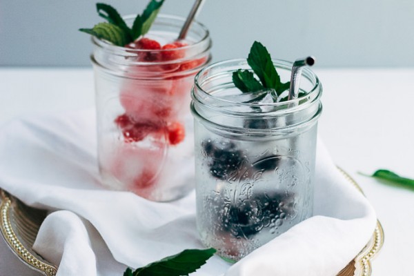 Fruit and Herb Ice Cubes