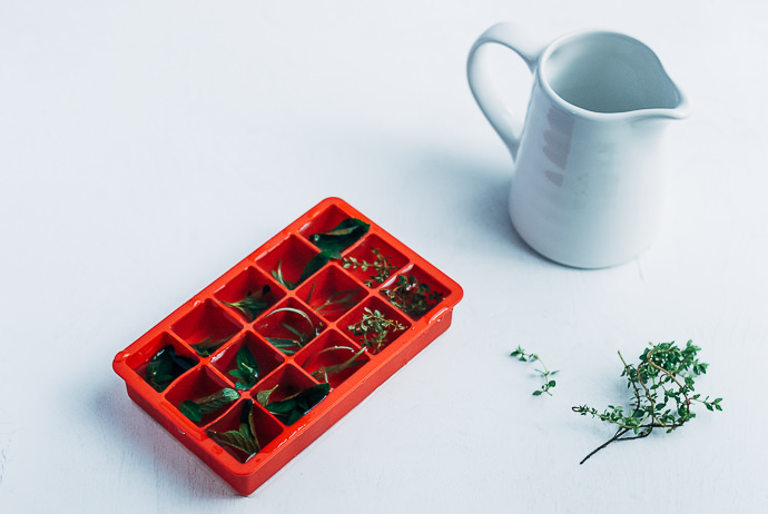 Fruit and Herb Ice Cubes