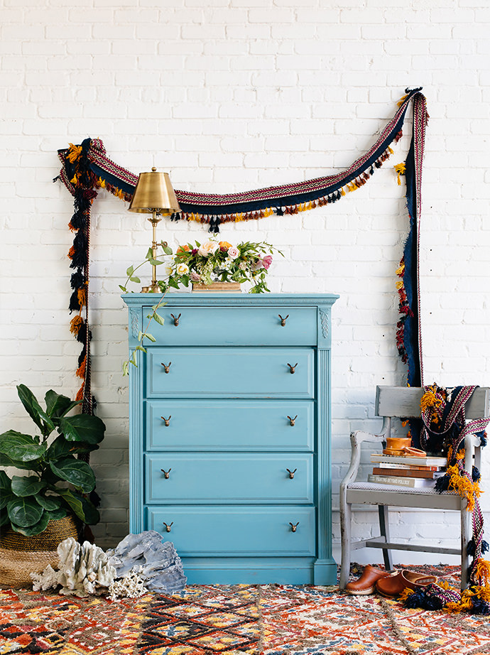 Vintage dresser painted with Waverly Chalk Paint 