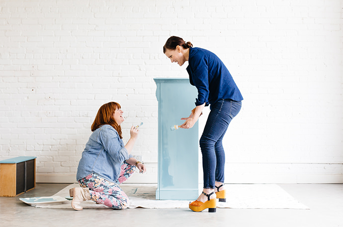 Having fun painting with Waverly Chalk Paint 