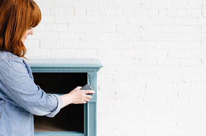 Vintage dresser painted with Waverly Chalk Paint 